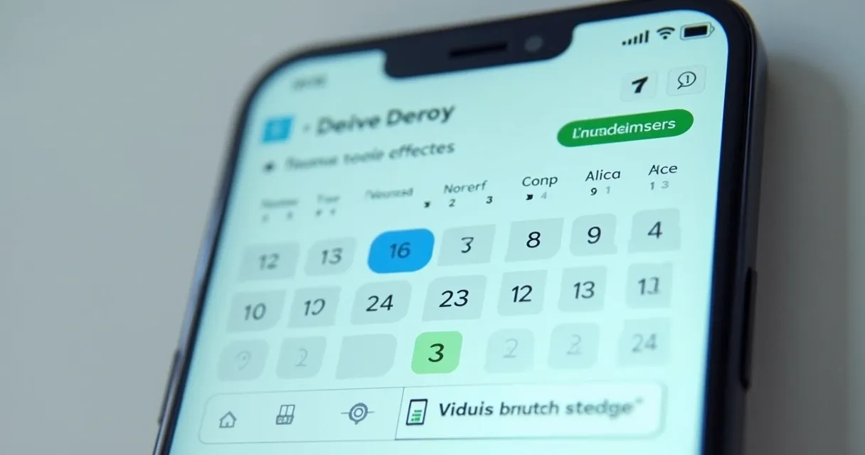 Smartphone showing medication schedule, injection reminder, and side effect log 